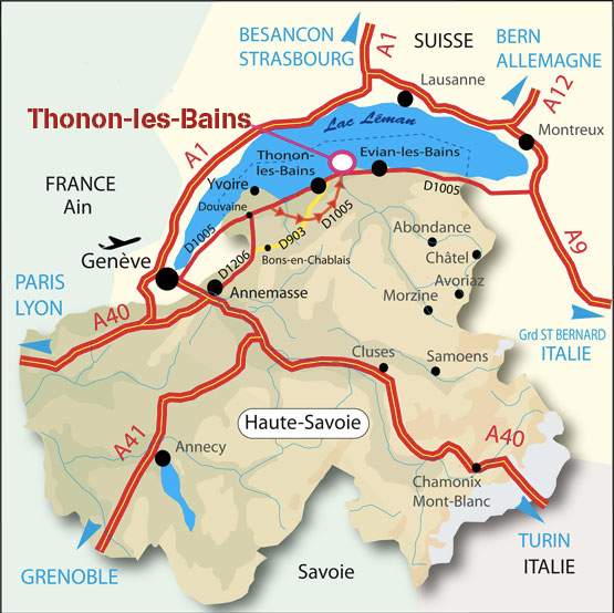 Carte des accès